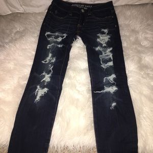 american eagle dark wash jeans